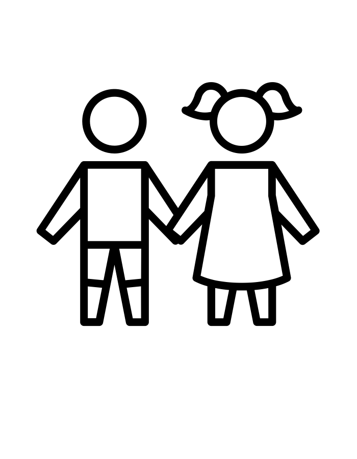 Graphic of a boy and girl standing next to each other.